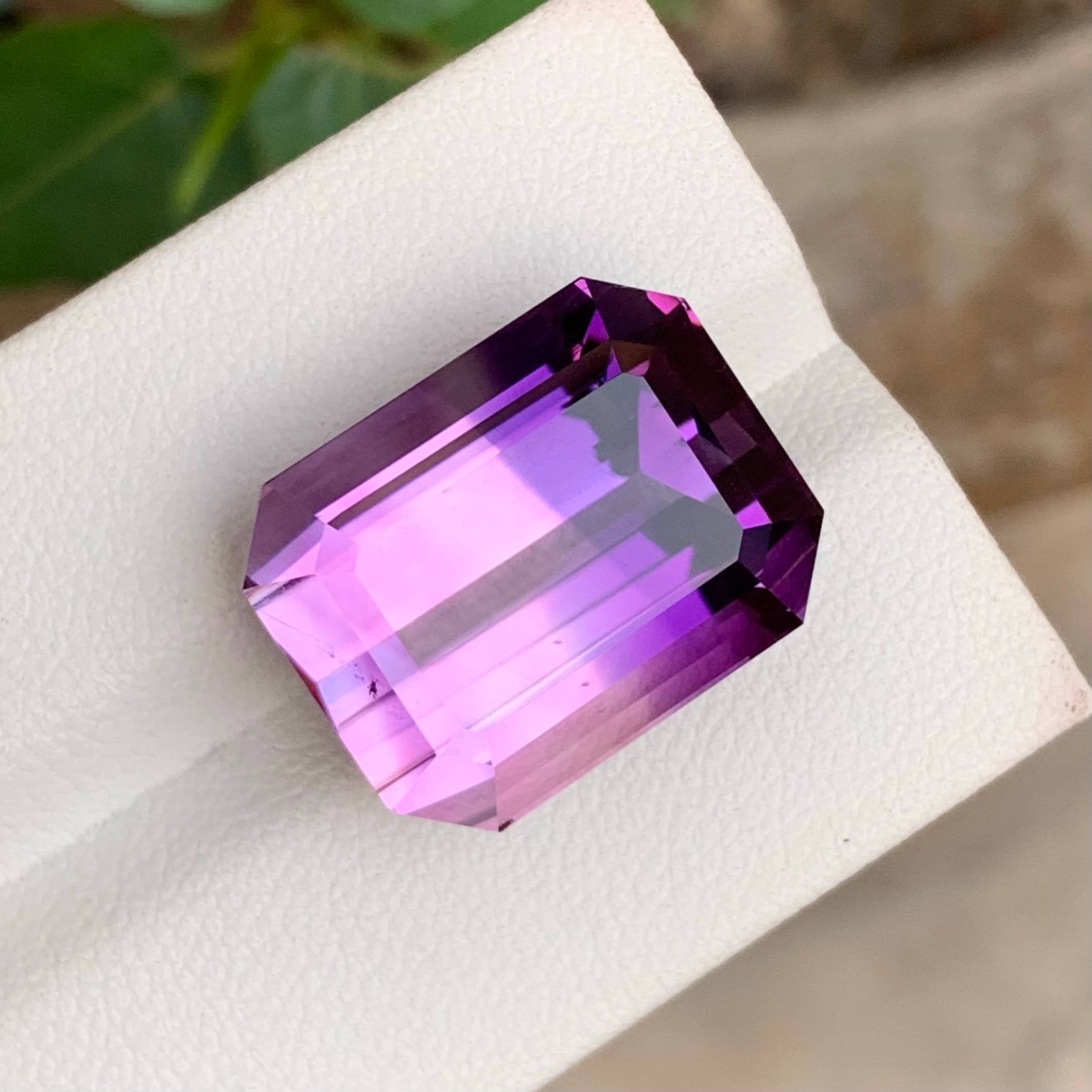 Natural Bi-Color Purple Amethyst 22.93 Ct Brazilian Loose Gemstone | Eye Clean Amethyst | Untreated Fine Jewelry Gem