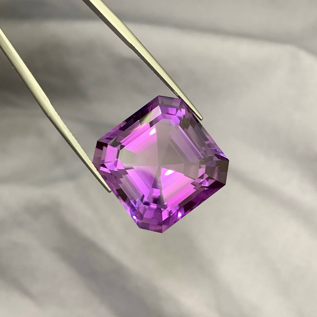 Natural Brazilian Amethyst 42.25 Ct Large Purple Gemstone Loose Stone Eye Clean 21mm
