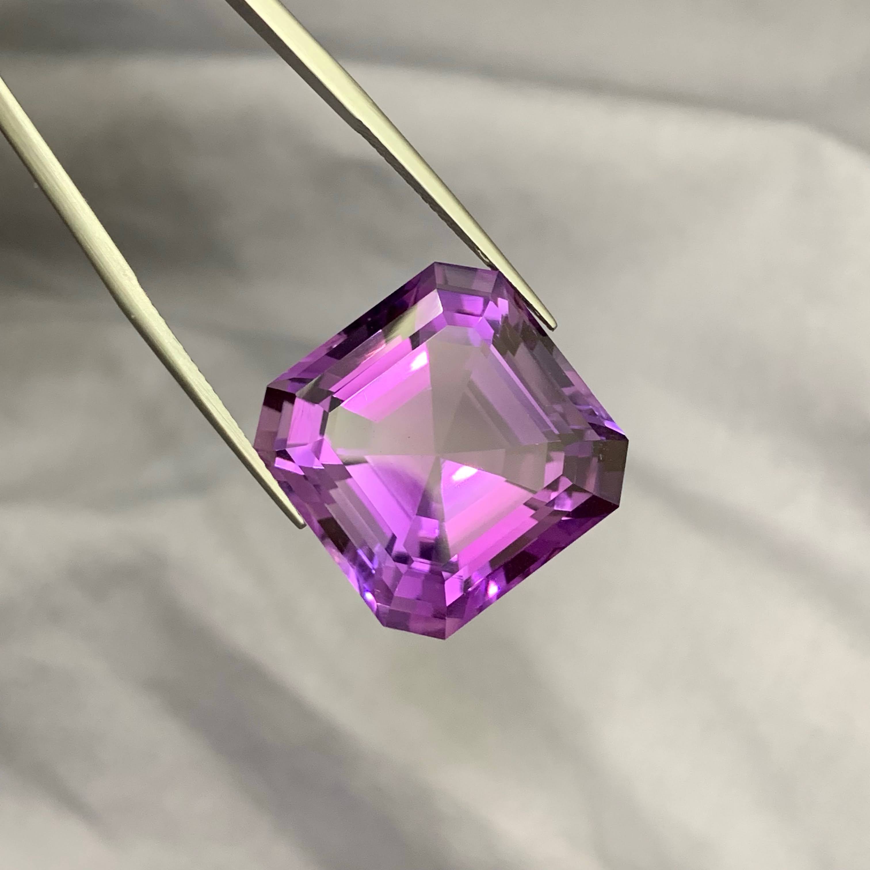 Natural Brazilian Amethyst 42.25 Ct Large Purple Gemstone Loose Stone Eye Clean 21mm