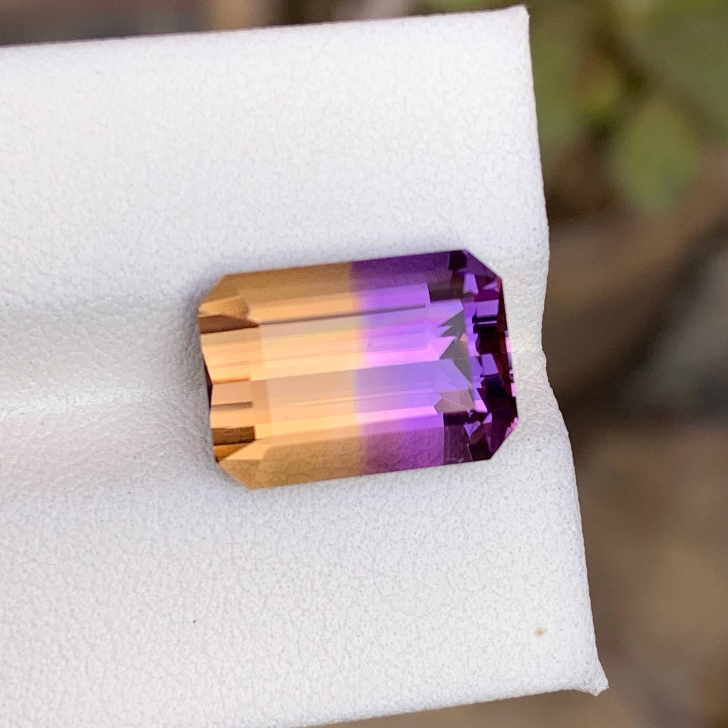 Natural Ametrine 7.65 Ct Loose Gemstone | Bolivia Ametrine | Eye Clean Untreated Quartz | Fine Jewelry Making Stone