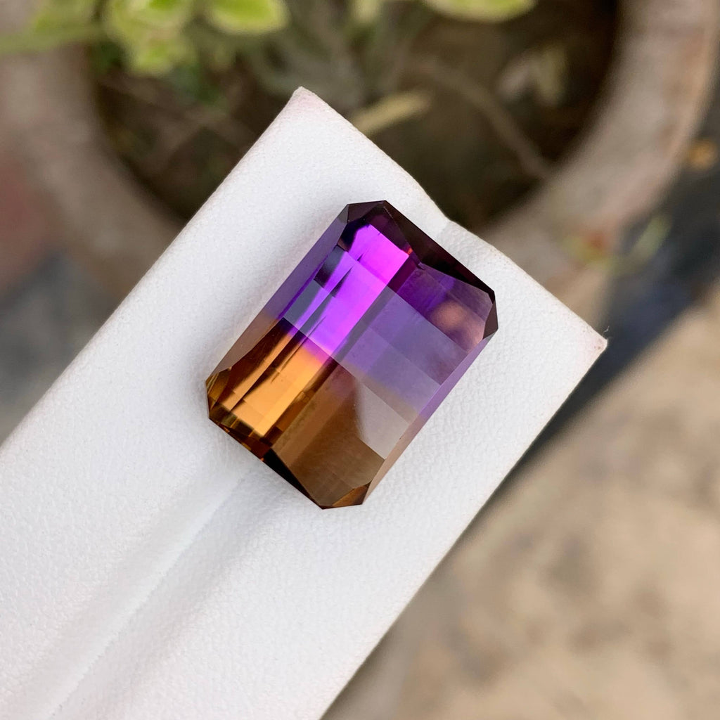Natural Ametrine 25.83 Ct Loose Gemstone | Eye Clean Bolivian Ametrine | Untreated Bi-Color Quartz Fine Jewelry Stone