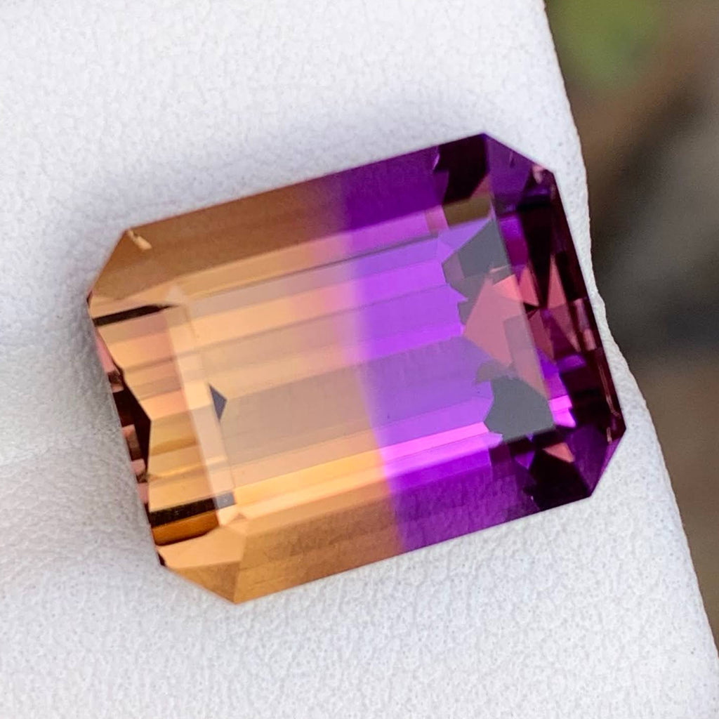 Natural Ametrine 15.90 Ct Loose Gemstone | Bolivia Ametrine | Loupe Clean Untreated Quartz | Bi-Color Gem for Fine Jewelry