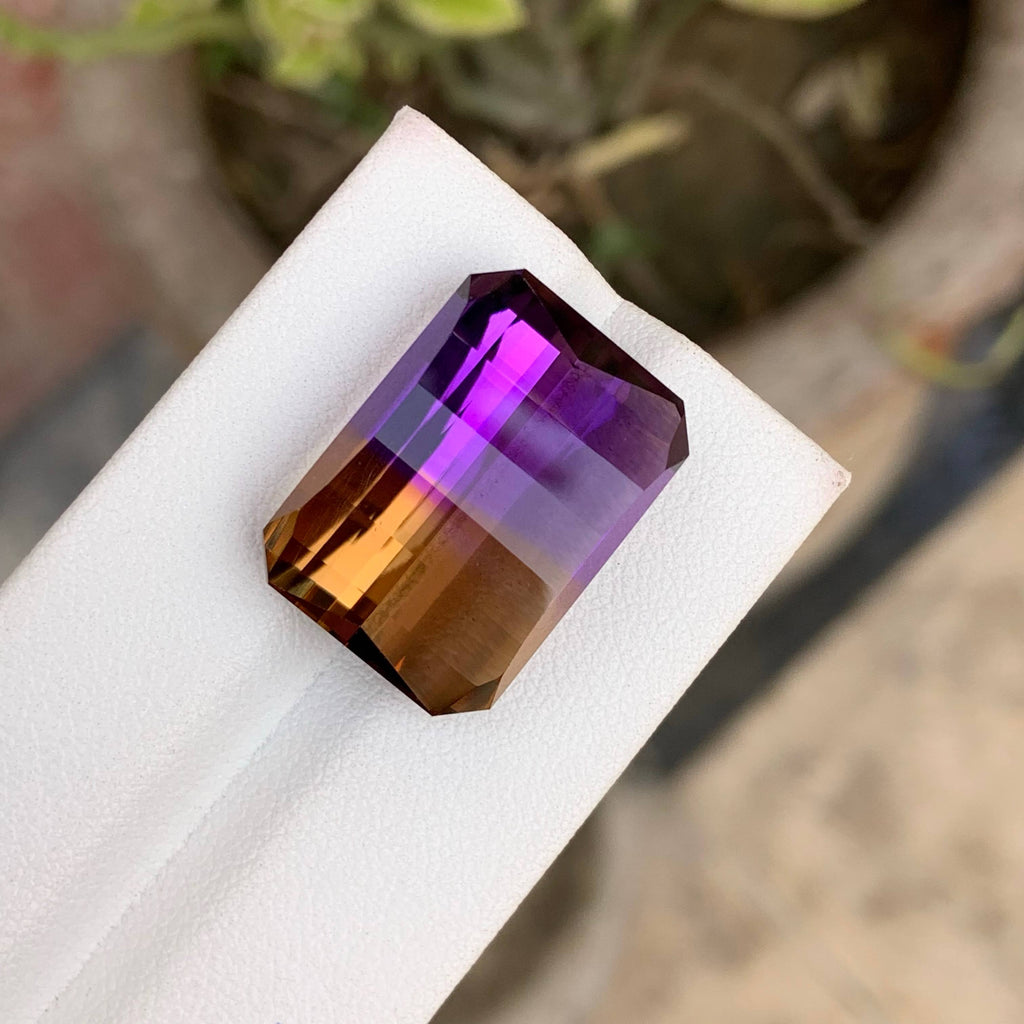 Natural Ametrine 24.48 Ct Loose Gemstone | Eye Clean Bolivia Ametrine | Untreated Large Bi-Color Quartz Fine Jewelry Gem