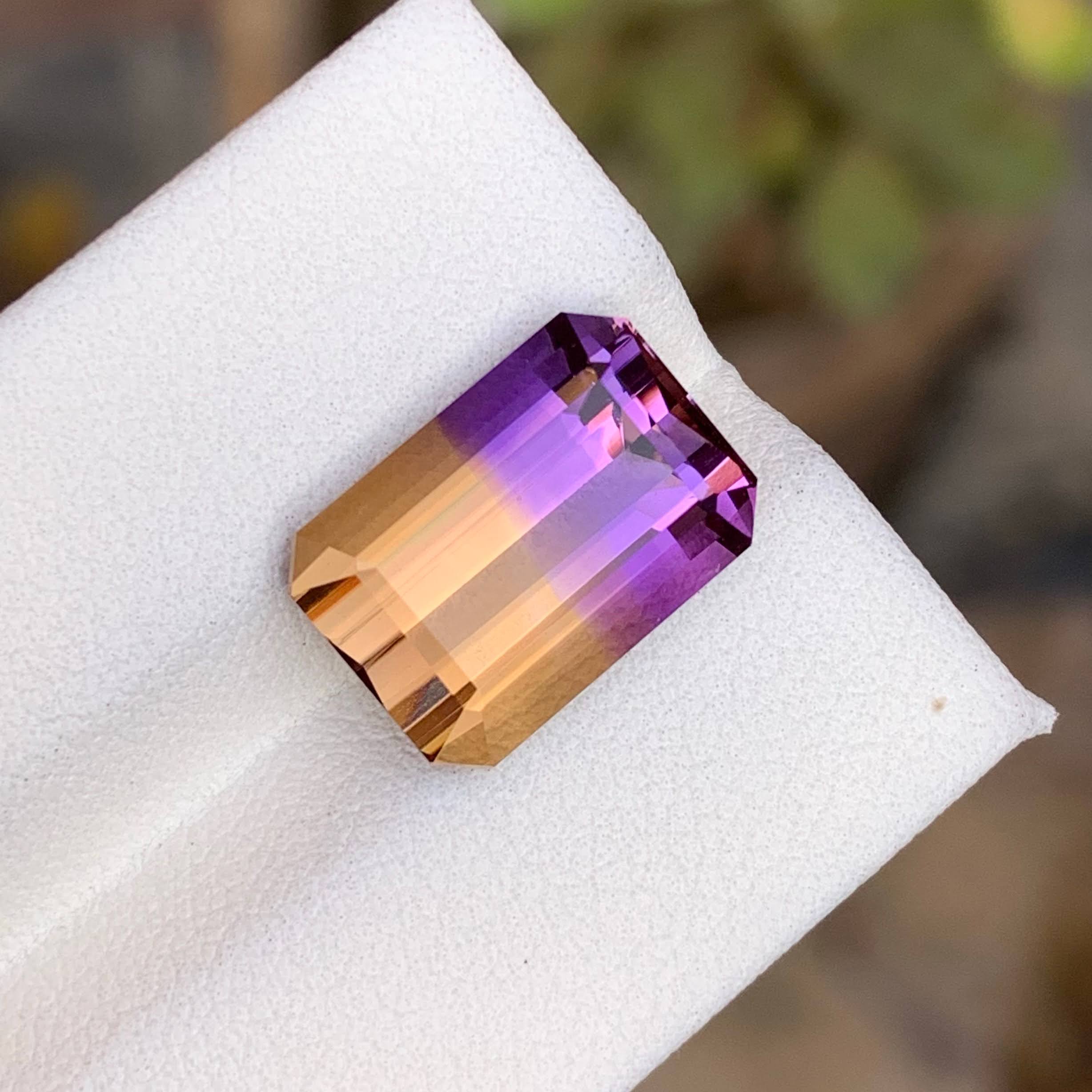 Natural Ametrine 7.65 Ct Loose Gemstone | Bolivia Ametrine | Eye Clean Untreated Quartz | Fine Jewelry Making Stone