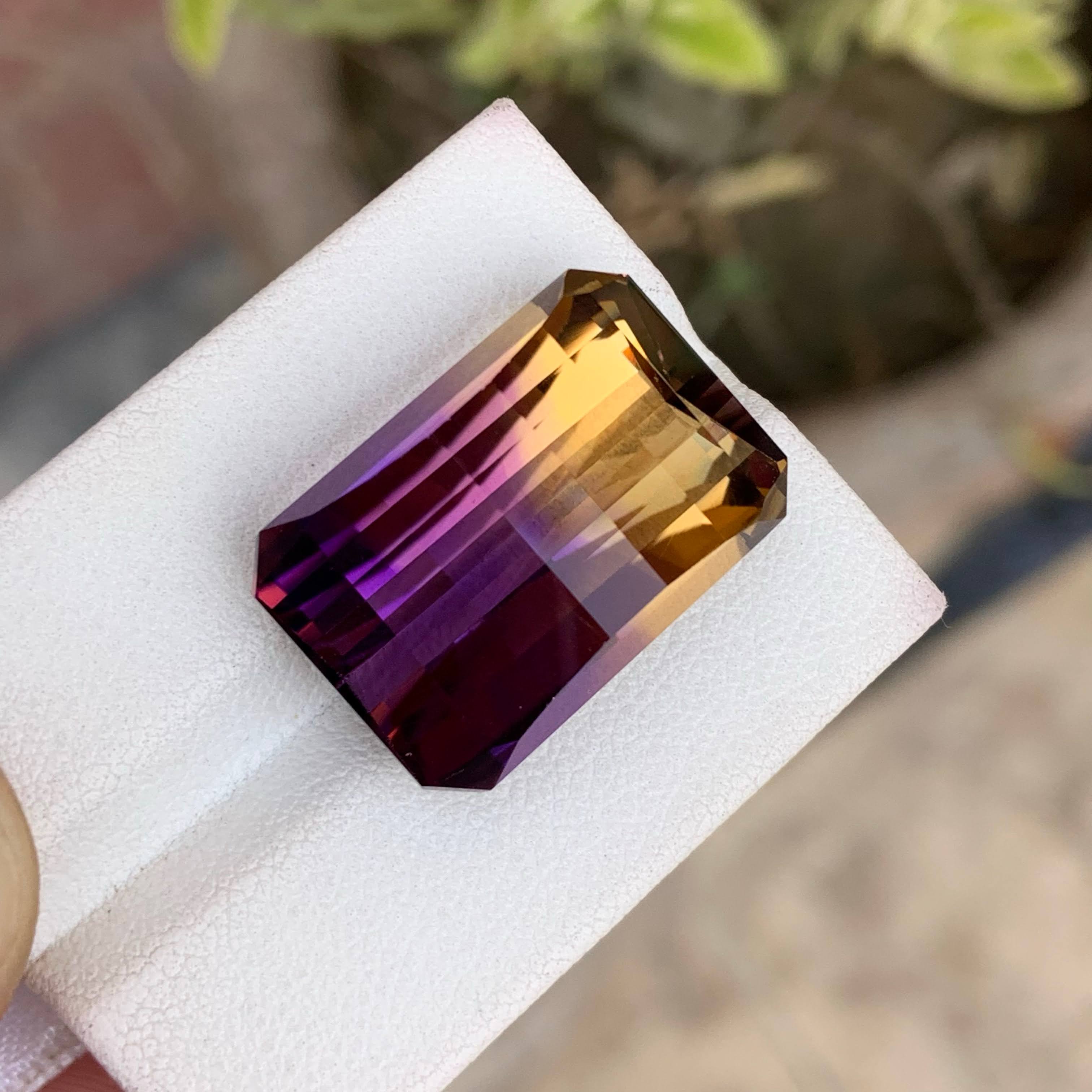 Natural Ametrine 25.83 Ct Loose Gemstone | Eye Clean Bolivian Ametrine | Untreated Bi-Color Quartz Fine Jewelry Stone