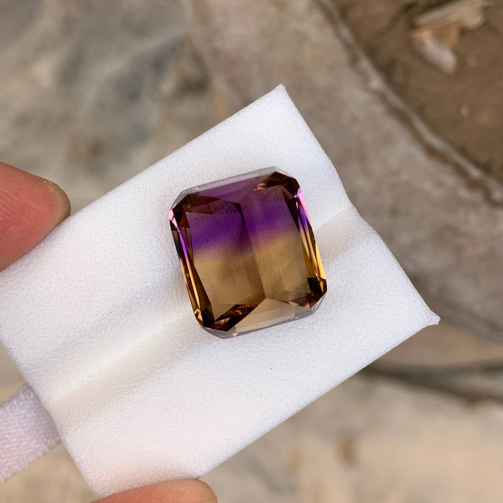 Natural Ametrine 20.38 Ct Loose Gemstone | Bolivia Ametrine | Loupe Clean Untreated Quartz | Bi-Color Gem for Fine Jewelry