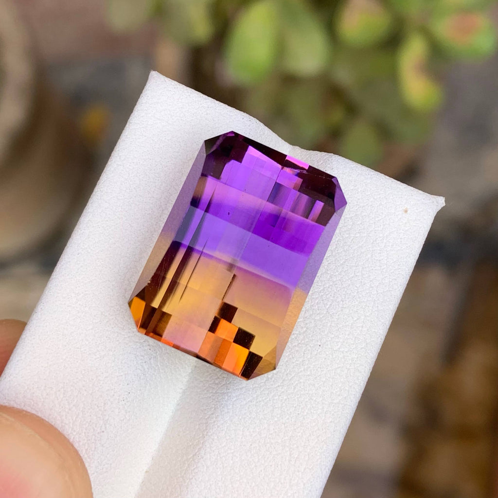 Natural Ametrine 27.46 Ct Loose Gemstone | Bolivia Ametrine | Loupe Clean Untreated Quartz | Large Bi-Color Jewelry Stone