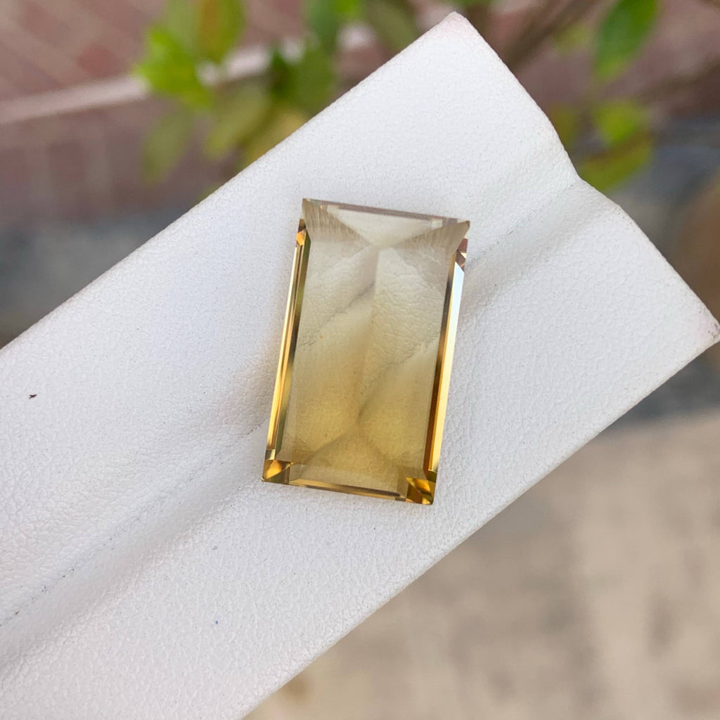Natural Citrine 18.52 Ct Loose Gemstone | Brazil Citrine | Loupe Clean Untreated Quartz | Golden Yellow Gem for Jewelry Making