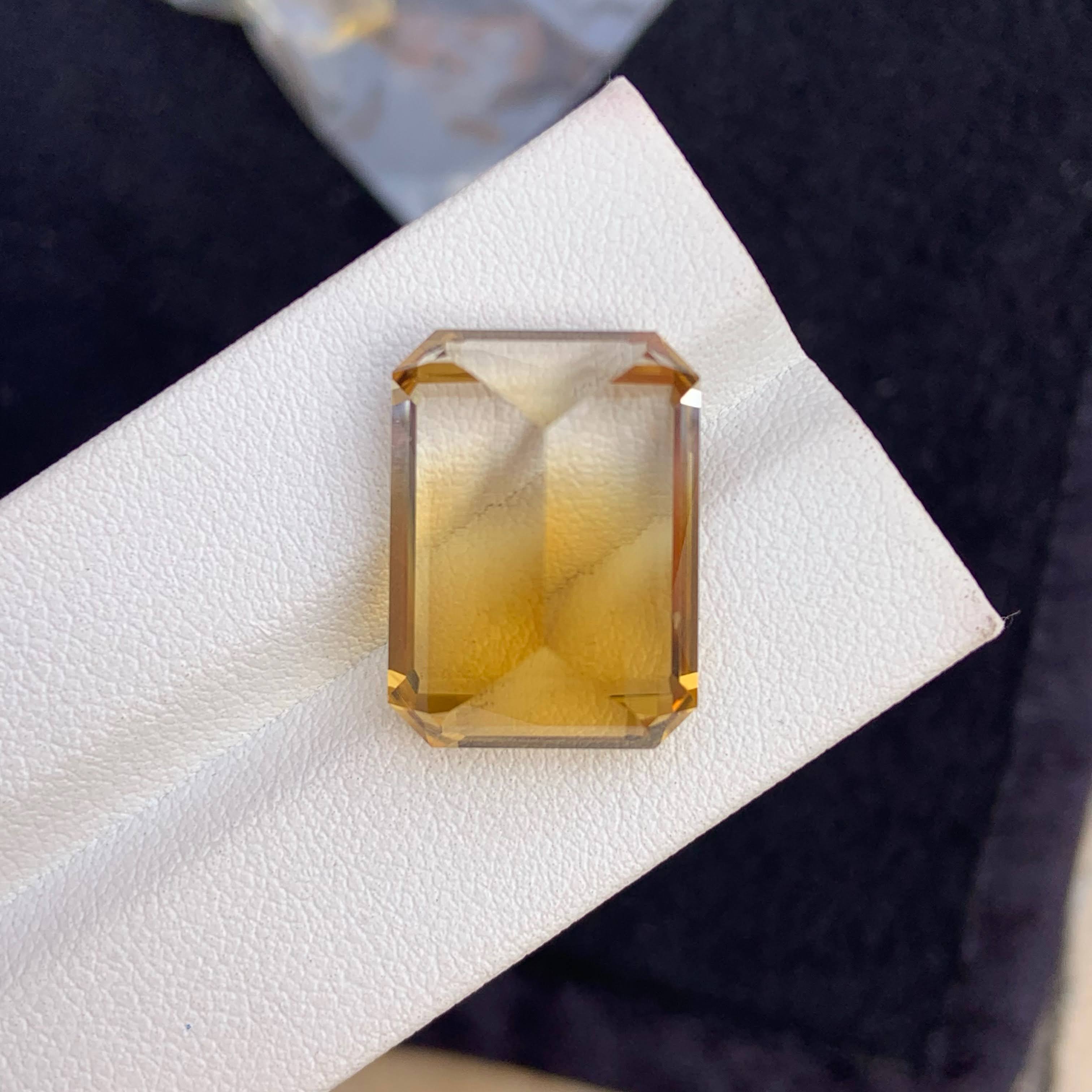 Natural Bi Colour Citrine 21.85 Ct Loose Gemstone | Brazil Citrine |   Loupe Clean | Untreated Quartz Crystal for Jewelry