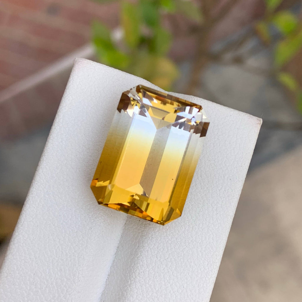Natural Bi Colour Citrine 21.85 Ct Loose Gemstone | Brazil Citrine |   Loupe Clean | Untreated Quartz Crystal for Jewelry