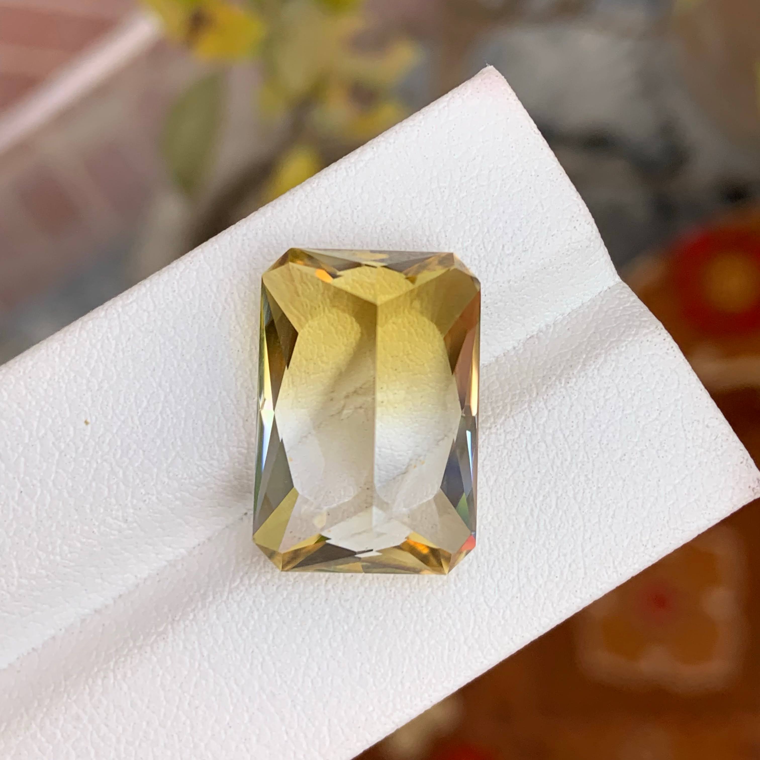Natural Bi Colour Citrine 19.42 Ct Loose Gemstone | Brazil Citrine |  Loupe Clean | Untreated Quartz Crystal for Jewelry