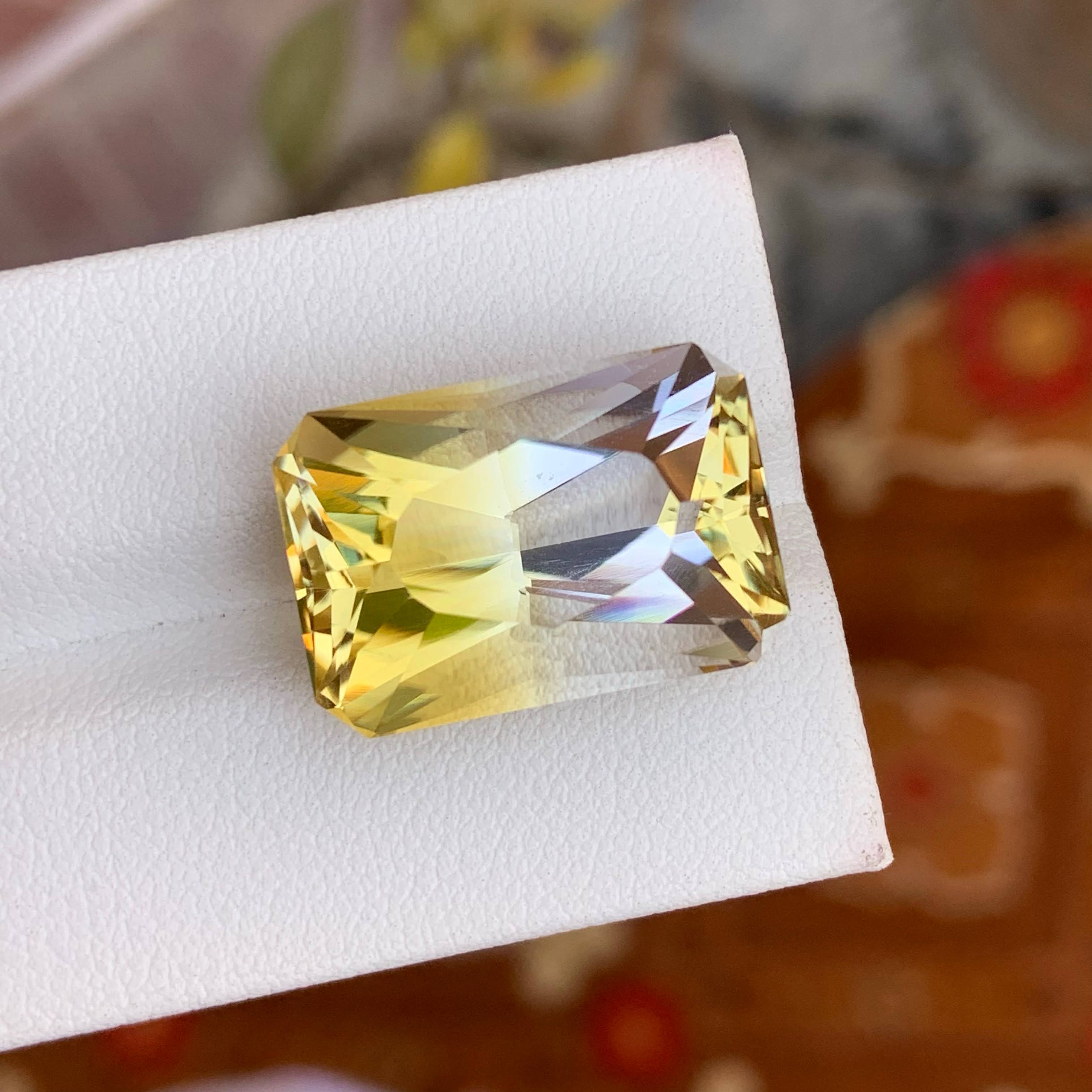Natural Bi Colour Citrine 19.42 Ct Loose Gemstone | Brazil Citrine |  Loupe Clean | Untreated Quartz Crystal for Jewelry