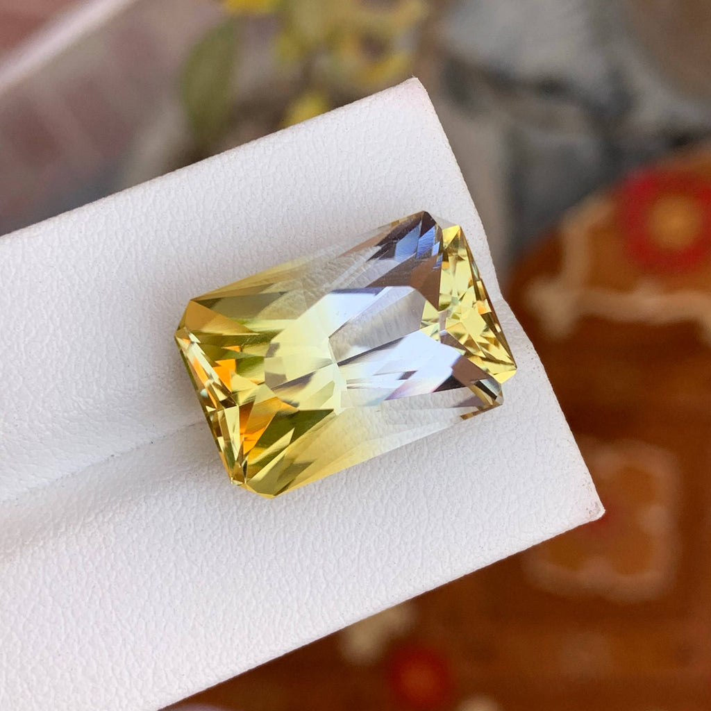 Natural Bi Colour Citrine 19.42 Ct Loose Gemstone | Brazil Citrine |  Loupe Clean | Untreated Quartz Crystal for Jewelry