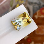 Natural Bi Colour Citrine 19.42 Ct Loose Gemstone | Brazil Citrine |  Loupe Clean | Untreated Quartz Crystal for Jewelry
