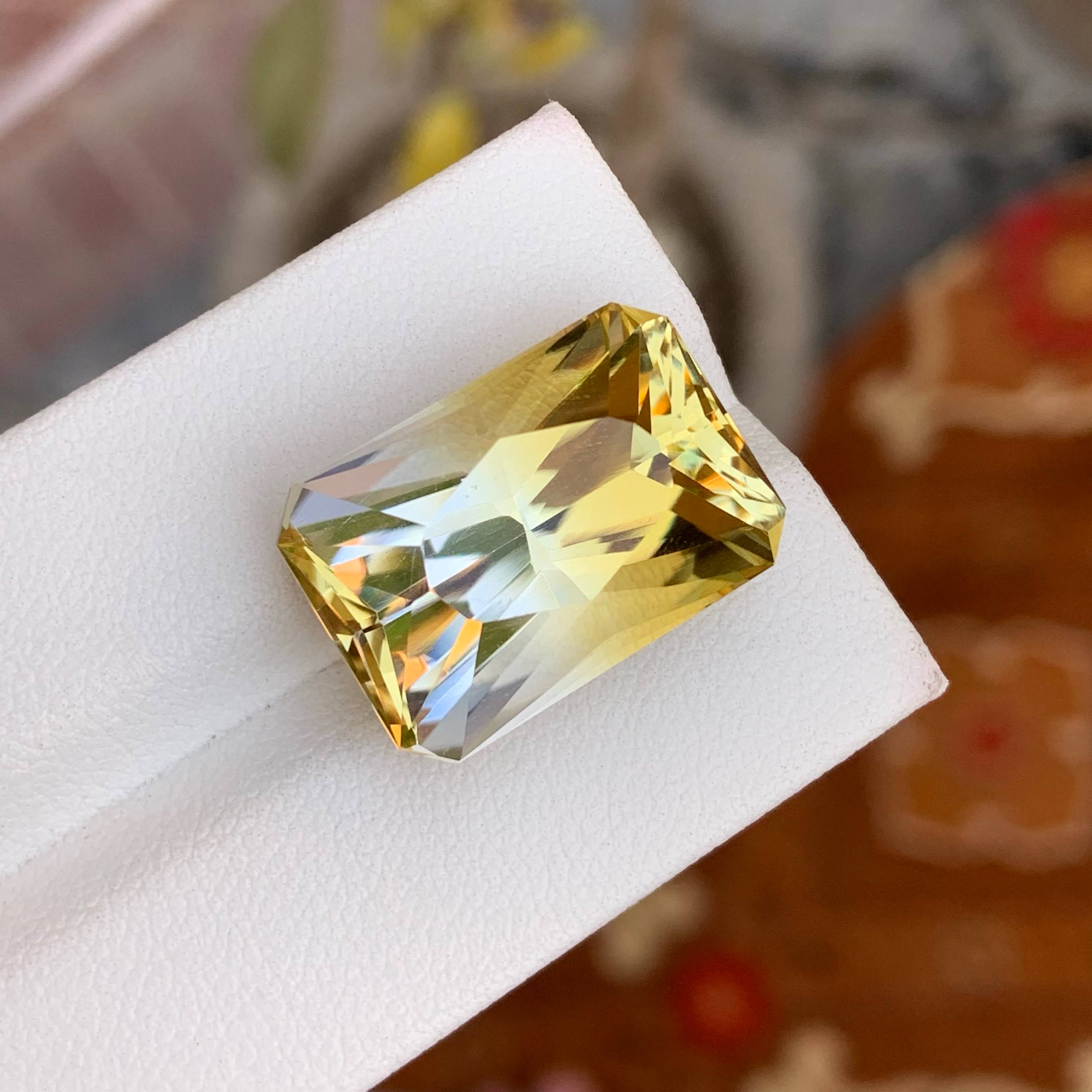 Natural Bi Colour Citrine 19.42 Ct Loose Gemstone | Brazil Citrine |  Loupe Clean | Untreated Quartz Crystal for Jewelry