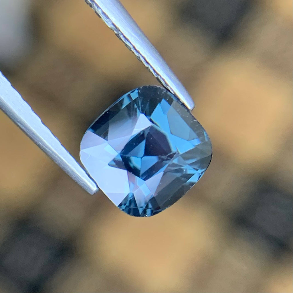 Natural Blue Gray Spinel 1.51 Ct Cushion Cut Loose Gemstone | Eye Clean Sri Lanka Spinel | Untreated Fine Jewelry Gem