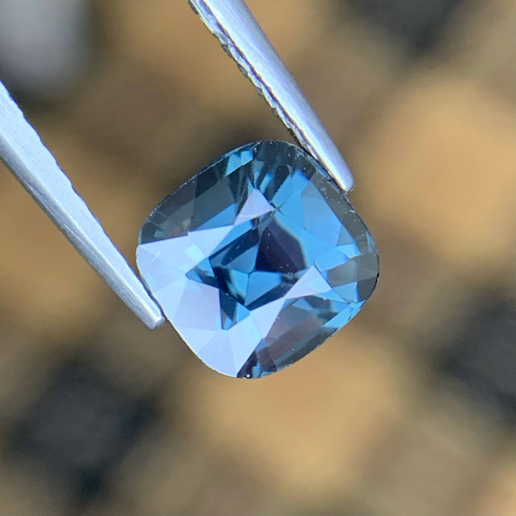 Natural Blue Gray Spinel 1.51 Ct Cushion Cut Loose Gemstone | Eye Clean Sri Lanka Spinel | Untreated Fine Jewelry Gem
