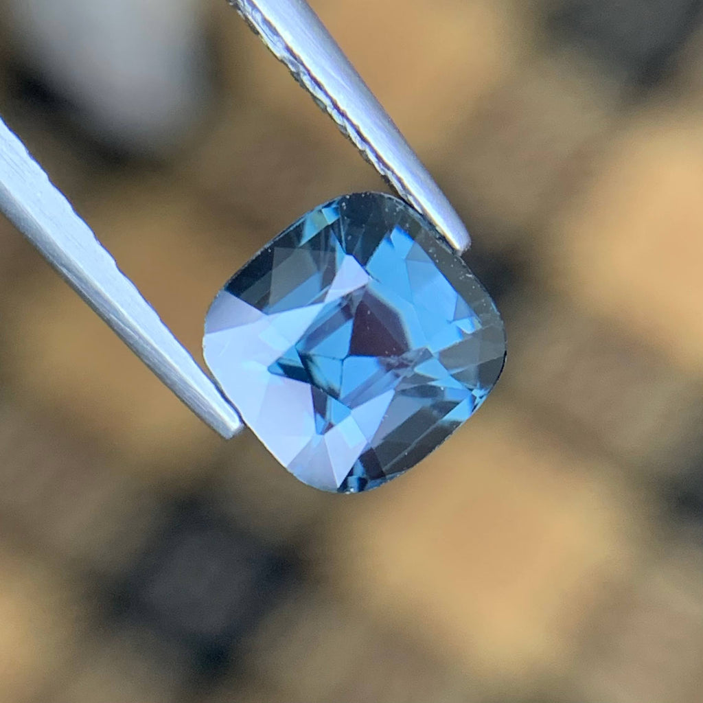 Natural Blue Gray Spinel 1.51 Ct Cushion Cut Loose Gemstone | Eye Clean Sri Lanka Spinel | Untreated Fine Jewelry Gem