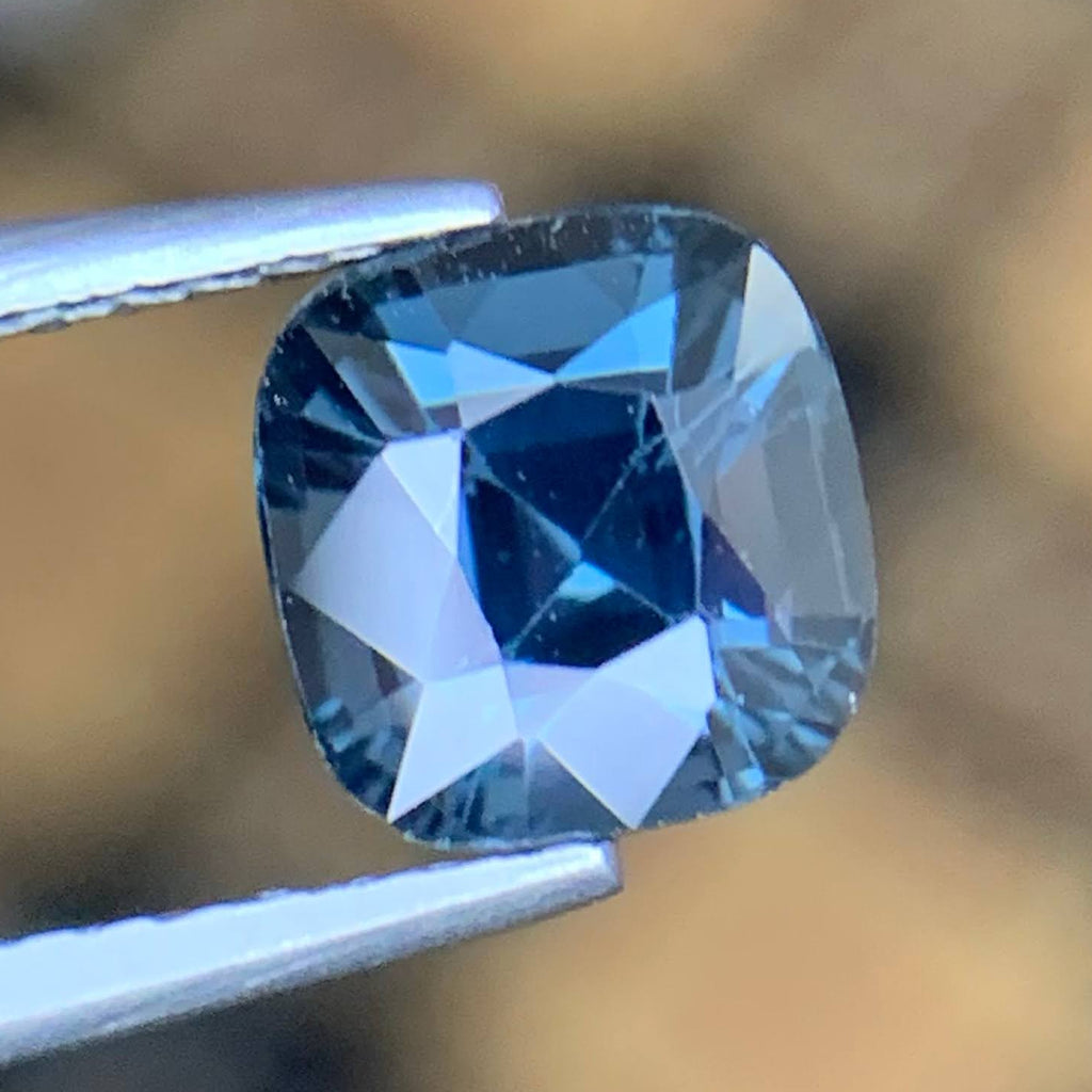 Natural Blue Gray Spinel 1.51 Ct Cushion Cut Loose Gemstone | Eye Clean Sri Lanka Spinel | Untreated Fine Jewelry Gem