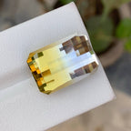 Natural Bicolour Citrine 17.81 Ct Pixel Cut Brazil Loose Gemstone Loupe Clean Untreated