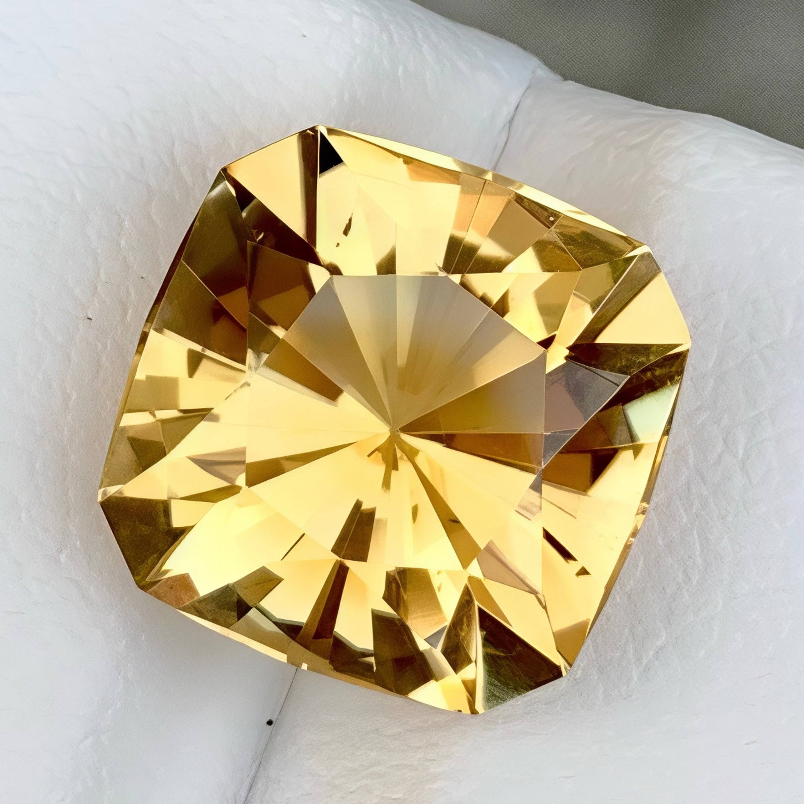 Natural Citrine 5.85 Ct Cushion Cut Loose Gemstone | Eye Clean African Citrine | Untreated Golden Yellow Gem | Fine Jewelry Stone Main image