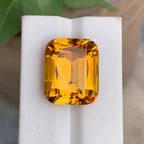 Natural Mandarin Citrine 25.39 Ct Cushion Cut Loose Gemstone | Orange African Citrine | Untreated Large Fine Jewelry Gem