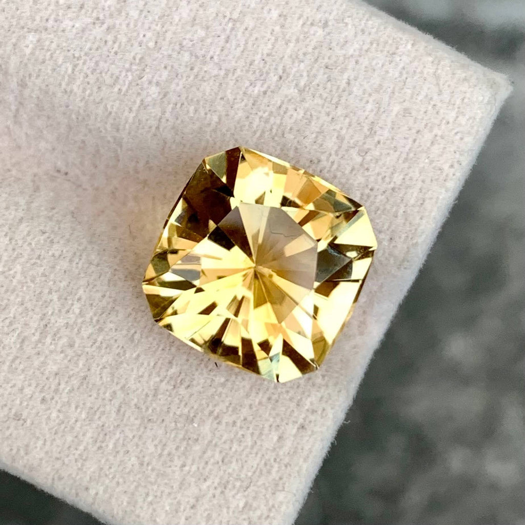 Natural Citrine 5.85 Ct Cushion Cut Loose Gemstone | Eye Clean African Citrine | Untreated Golden Yellow Gem | Fine Jewelry Stone