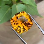 Natural Mandarin Citrine 21.47 Ct Brazilian Loose Gemstone | Eye Clean Untreated Citrine | Large Golden Orange Jewelry Stone