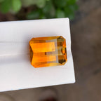 Natural Mandarin Citrine 17.03 Ct Loose Gemstone | Eye Clean Brazil Citrine | Untreated Golden Orange Fine Jewelry Gem