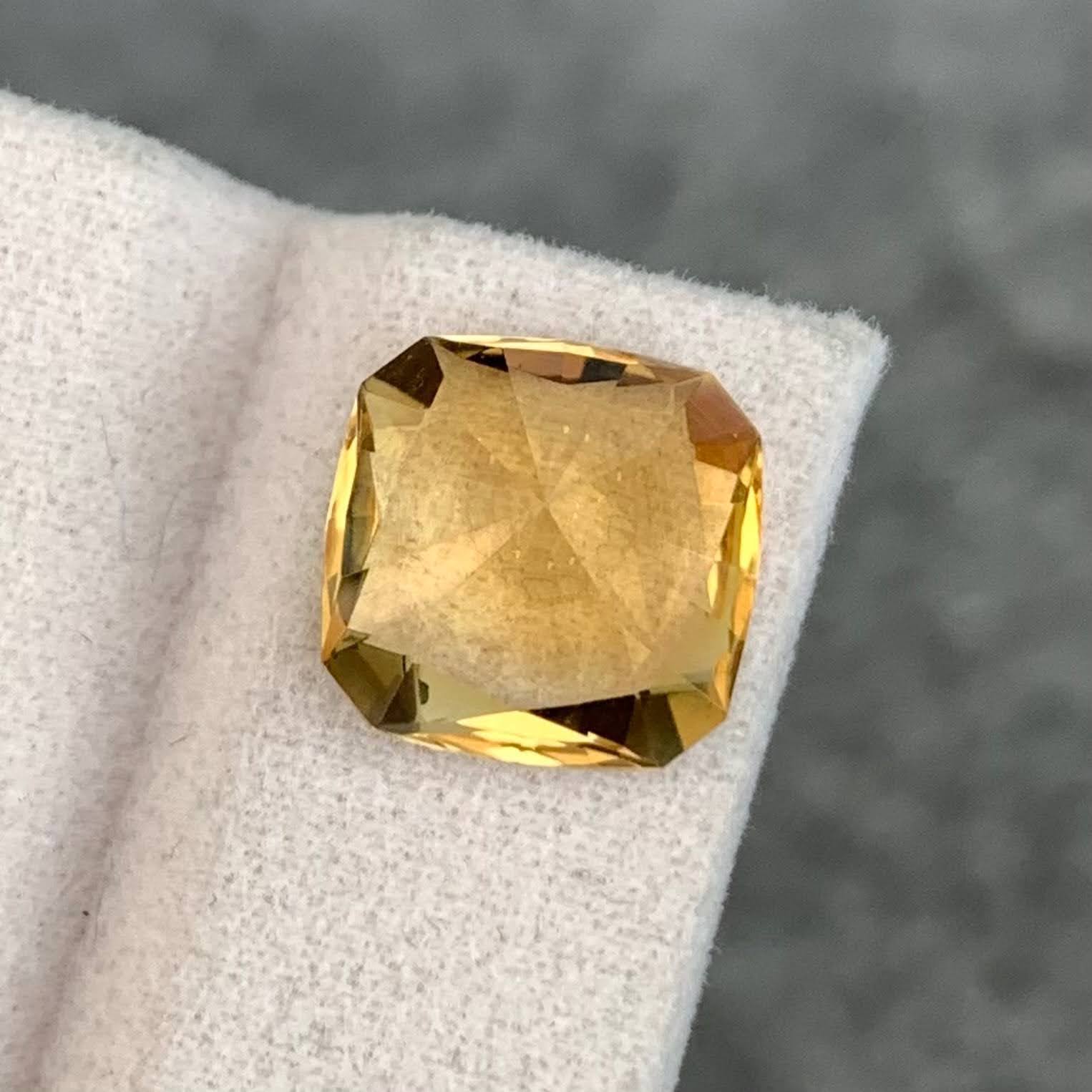 Natural Citrine 5.85 Ct Cushion Cut Loose Gemstone | Eye Clean African Citrine | Untreated Golden Yellow Gem | Fine Jewelry Stone