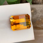 Natural Pixel Cut Mandarin Citrine 13.53 Ct Loose Gemstone | Brazilian Citrine | VSI Untreated Designer Fine Jewelry Gem