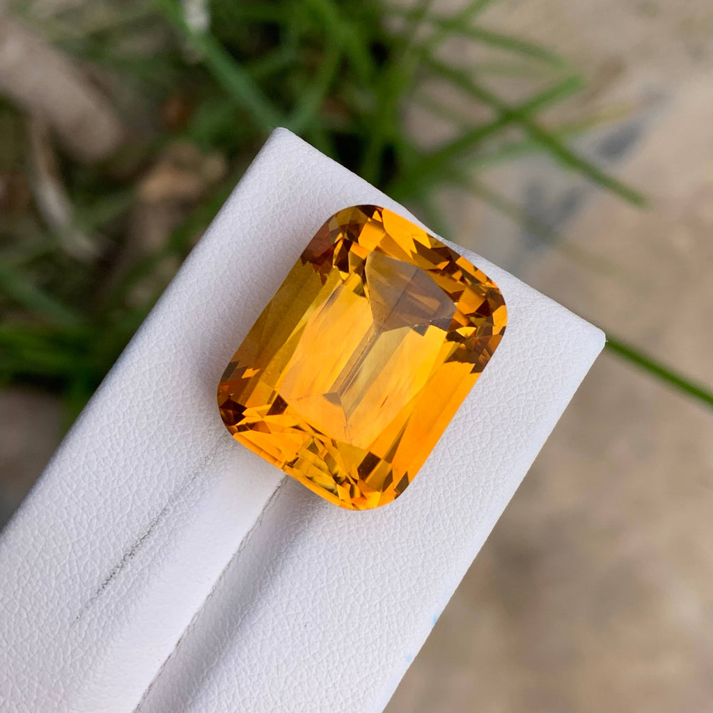 Natural Brazilian Mandarin Citrine 29.38 Ct | Premium Loupe Clean Loose Gemstone
