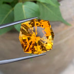 Natural Mandarin Citrine 21.47 Ct Brazilian Loose Gemstone | Eye Clean Untreated Citrine | Large Golden Orange Jewelry Stone