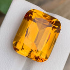 Natural Mandarin Citrine 25.39 Ct Cushion Cut Loose Gemstone | Orange African Citrine | Untreated Large Fine Jewelry Gem