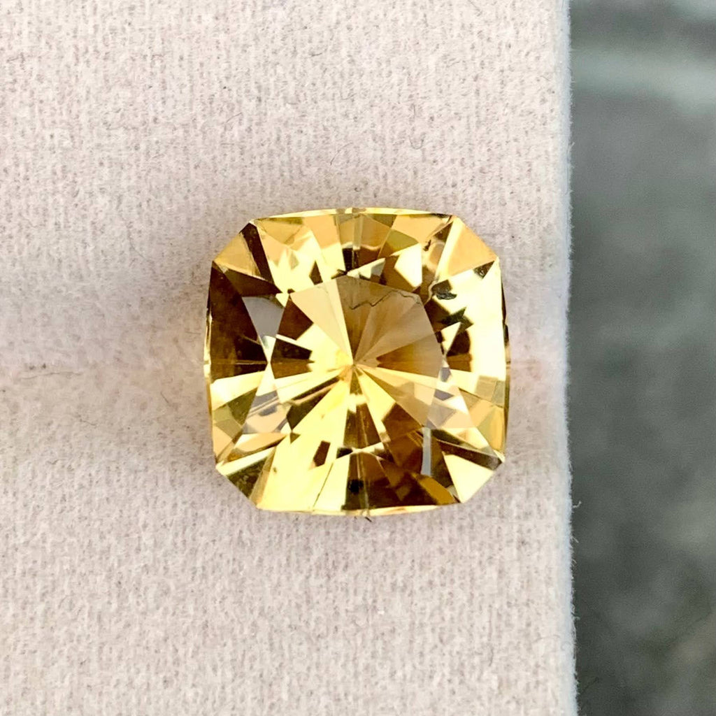 Natural Citrine 5.85 Ct Cushion Cut Loose Gemstone | Eye Clean African Citrine | Untreated Golden Yellow Gem | Fine Jewelry Stone