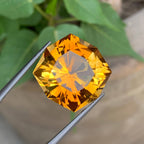 Natural Mandarin Citrine 21.47 Ct Brazilian Loose Gemstone | Eye Clean Untreated Citrine | Large Golden Orange Jewelry Stone