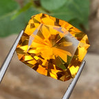 Natural Mandarin Citrine 13.33 Ct Fancy Cut Loose Gemstone | Loupe Clean Brazilian Citrine | Untreated Orange Fine Jewelry Gem