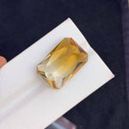 Natural Bicolour Citrine 20.92 Ct Brazil Pixel Cut Large Loose Gemstone Loupe Clean Yellow Citrine