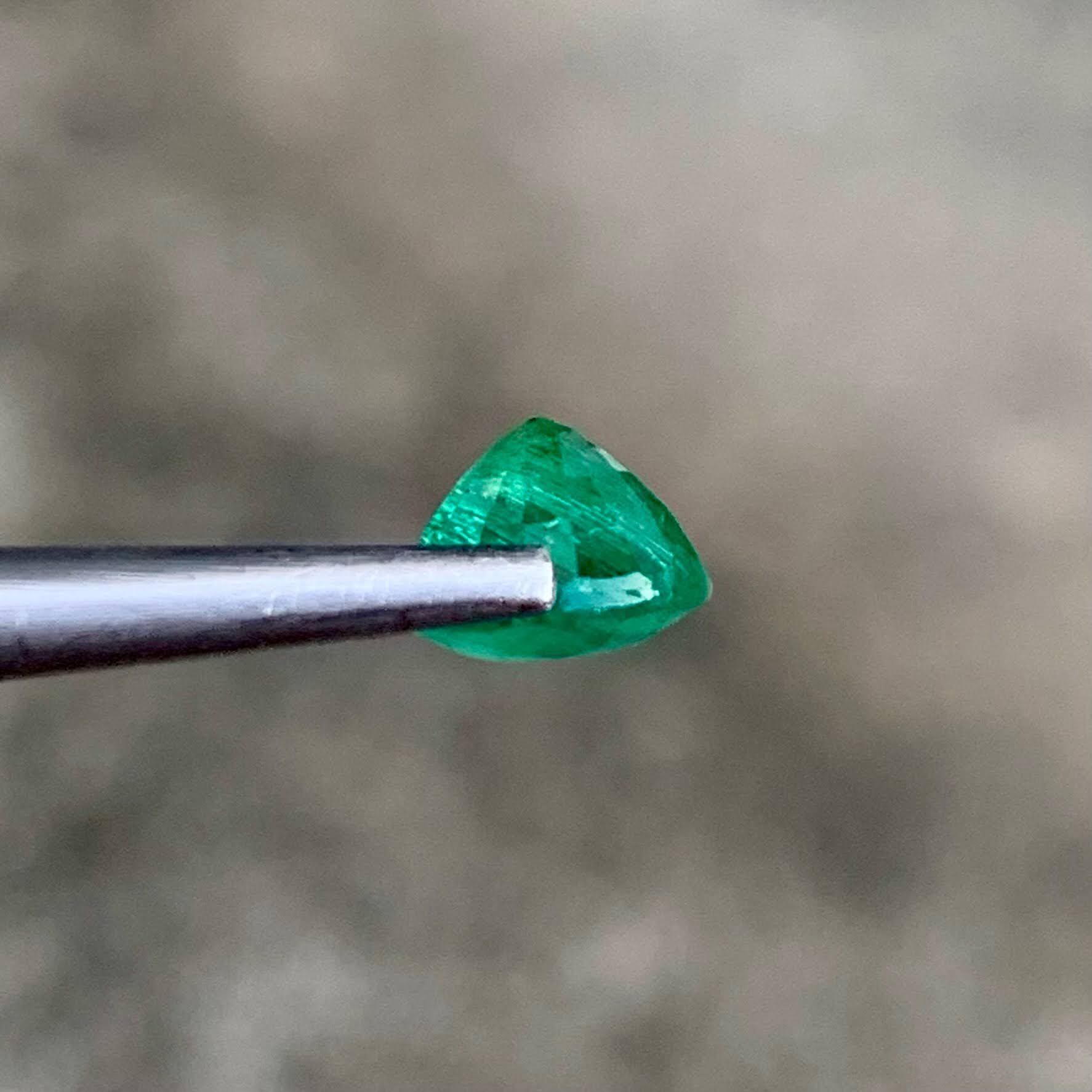 Natural Zambian Emerald 1.49 Ct Oval Faceted Loose Gemstone | SI Clarity Minor Oil | Genuine Emerald for Fine Jewelry