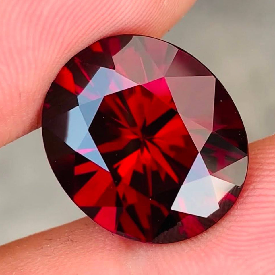 Certified Natural Rhodolite Garnet 16.70 Ct Oval Loose Gemstone | Untreated Rhodolite Garnet | Large Collector Jewelry Stone