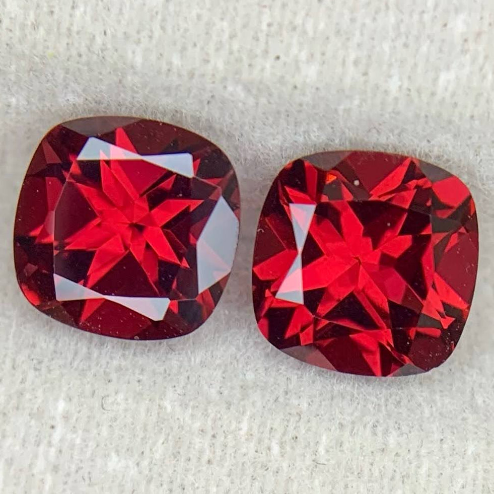 Natural Rhodolite Garnet Pair 3.60 Ct Loupe Clean Loose Gemstones | Madagascar Matching Pair | Untreated Fine Jewelry Gems