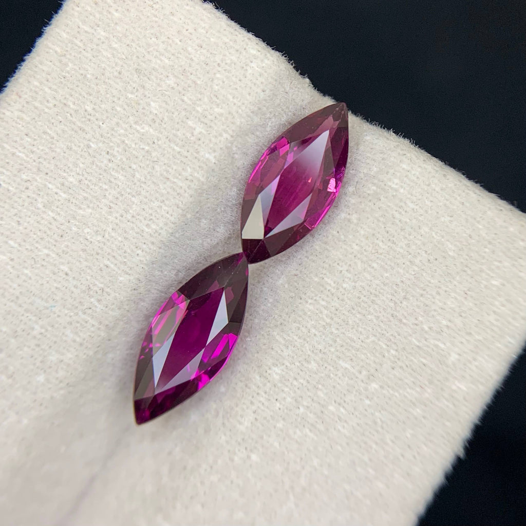 Natural Rhodolite Garnet 5.19 Ct Madagascar Marquise Cut Pink Purple Garnet Eye Clean Loose Gemstone for Jewelry