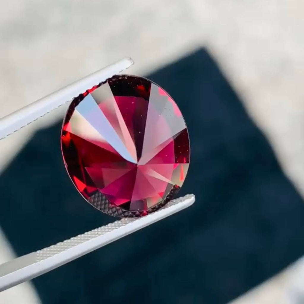 Certified Natural Rhodolite Garnet 16.70 Ct Oval Loose Gemstone | Untreated Rhodolite Garnet | Large Collector Jewelry Stone