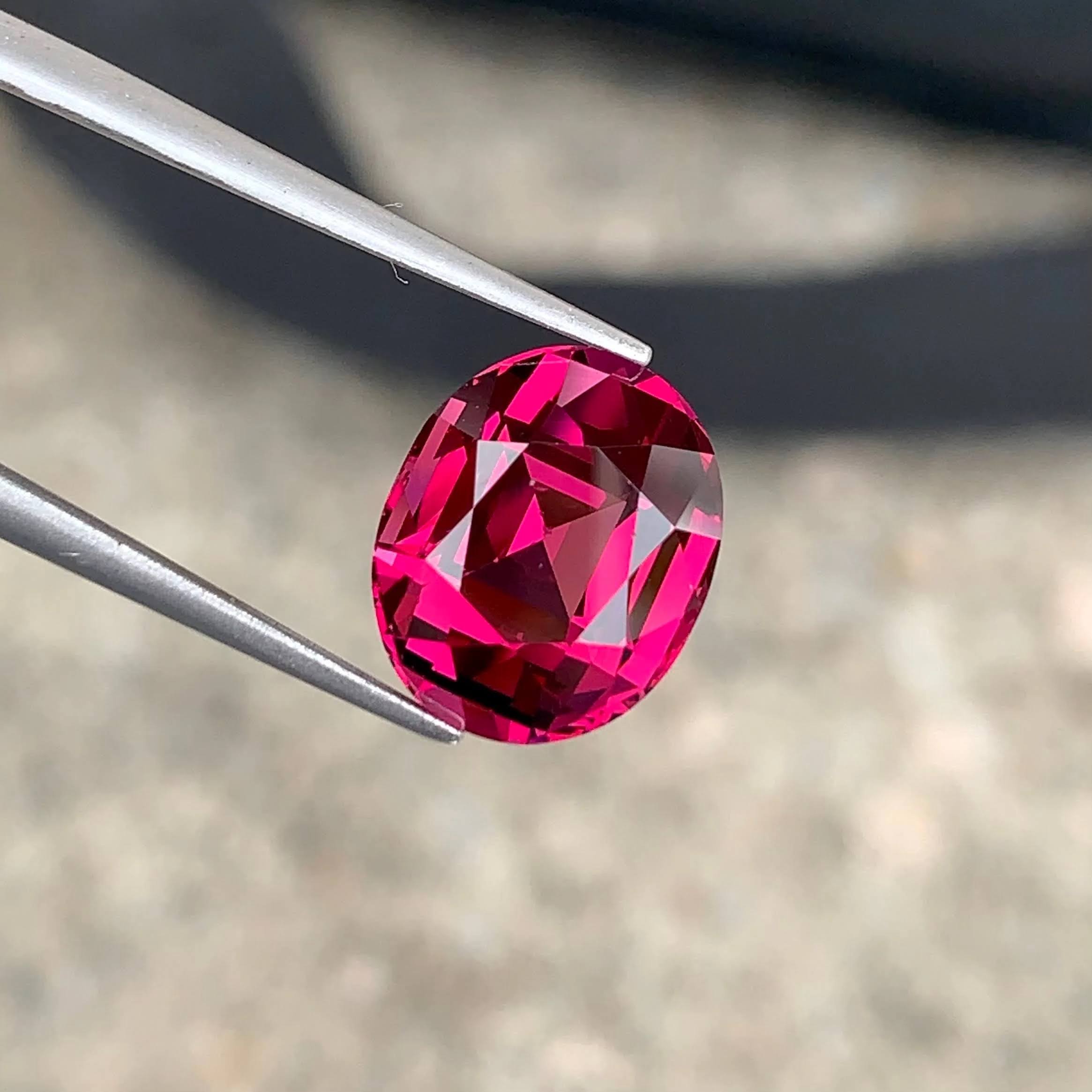 Natural Rose Pink Garnet 6.77 Ct Oval Faceted Loose Gemstone | VVS Tanzania Garnet | Untreated Fine Jewelry Gem
