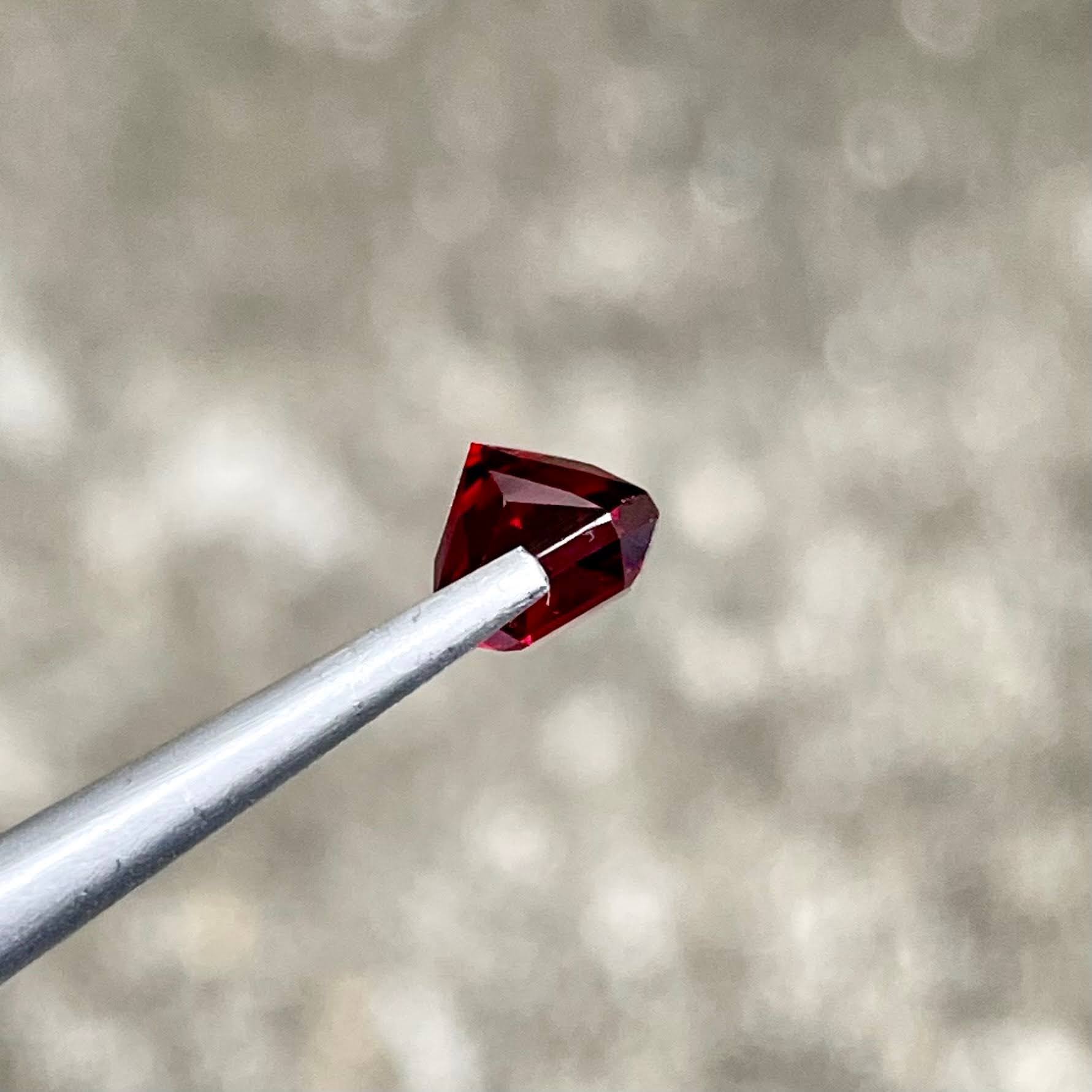 Natural Garnet 1.97 Ct Octagon Custom Precision Cut | VVS African Loose Gemstone | Untreated Garnet | Fine Jewelry Stone