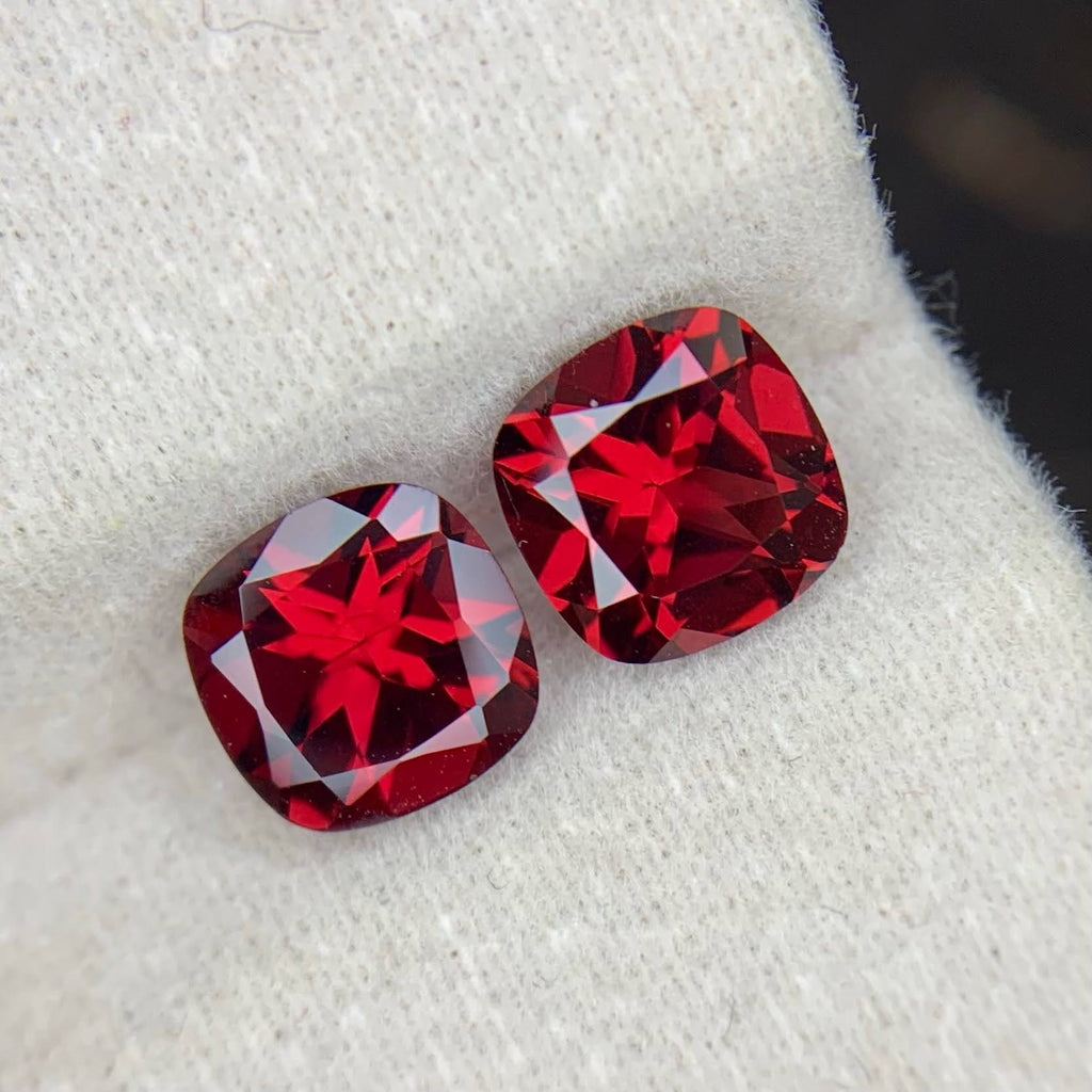 Natural Rhodolite Garnet Pair 3.60 Ct Loupe Clean Loose Gemstones | Madagascar Matching Pair | Untreated Fine Jewelry Gems