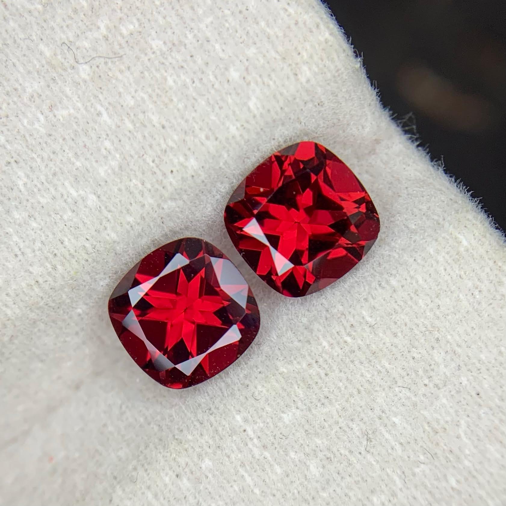 Natural Rhodolite Garnet Pair 3.60 Ct Loupe Clean Loose Gemstones | Madagascar Matching Pair | Untreated Fine Jewelry Gems