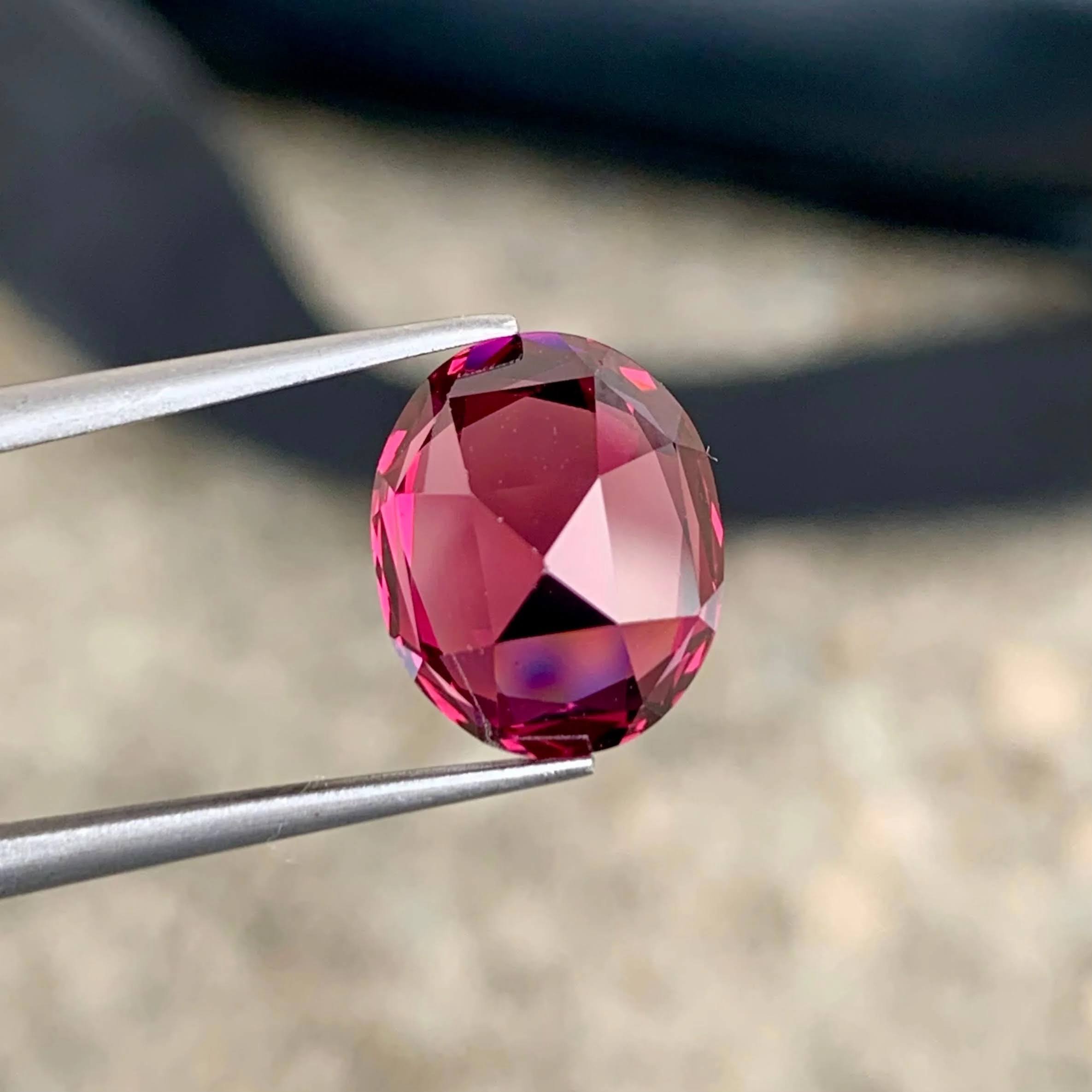 Natural Rose Pink Garnet 6.77 Ct Oval Faceted Loose Gemstone | VVS Tanzania Garnet | Untreated Fine Jewelry Gem