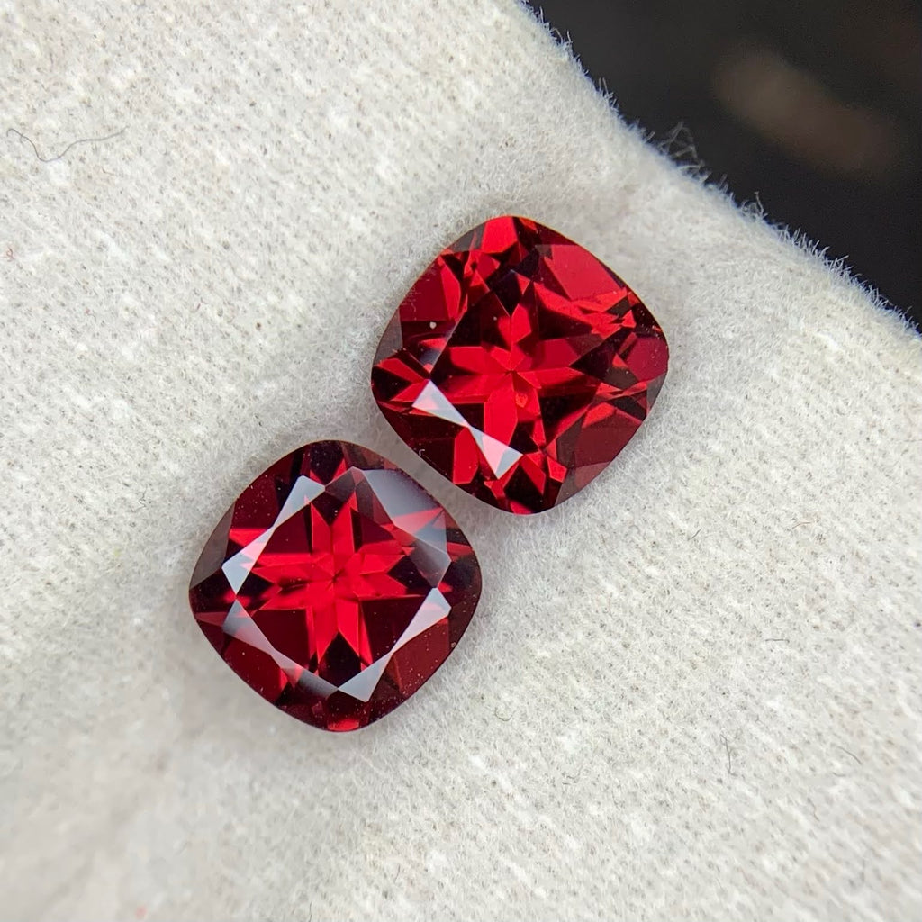 Natural Rhodolite Garnet Pair 3.60 Ct Loupe Clean Loose Gemstones | Madagascar Matching Pair | Untreated Fine Jewelry Gems