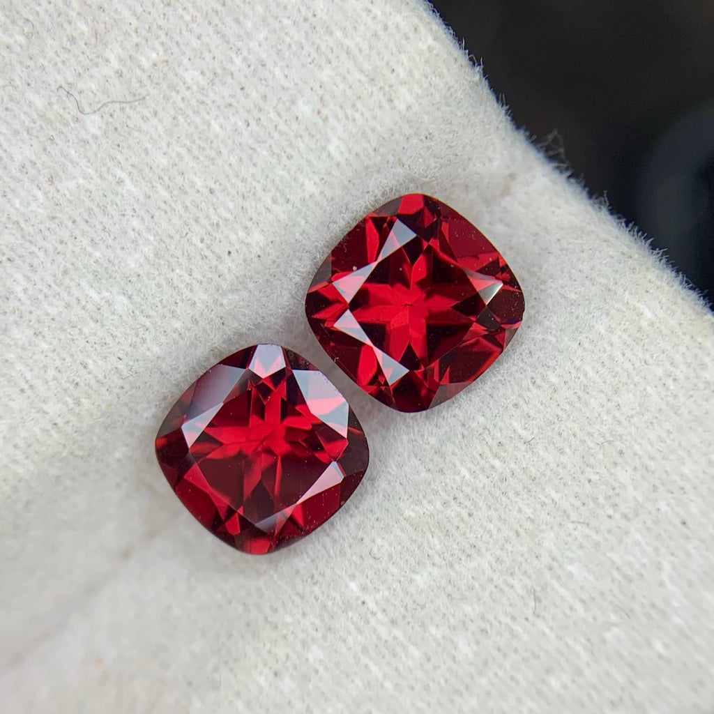 Natural Rhodolite Garnet Pair 3.60 Ct Loupe Clean Loose Gemstones | Madagascar Matching Pair | Untreated Fine Jewelry Gems